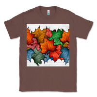 Chestnut autumn  leaves seamless pattern Classic Tee - BundleAndBundleShop