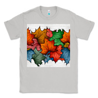 Moon Dust autumn  leaves seamless pattern Classic Tee - BundleAndBundleShop