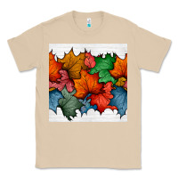 Mushroom autumn  leaves seamless pattern Classic Tee - BundleAndBundleShop