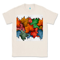 Natural autumn  leaves seamless pattern Classic Tee - BundleAndBundleShop