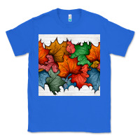 True Royal autumn  leaves seamless pattern Classic Tee - BundleAndBundleShop