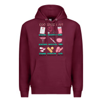 Burgundy god says i am nurse Premium Hoodie - MaliasSmallBusiness