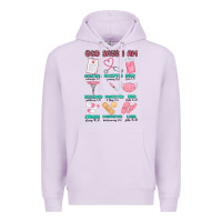 Lilac god says i am nurse Premium Hoodie - MaliasSmallBusiness