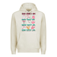 Oatmeal Heather god says i am nurse Premium Hoodie - MaliasSmallBusiness