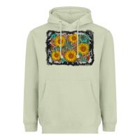 Matcha leather sunflower background Heavyweight Hoodie - AdoDesignShop