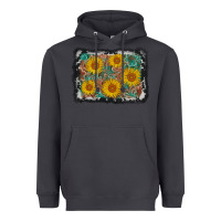 Smoke leather sunflower background Heavyweight Hoodie - AdoDesignShop