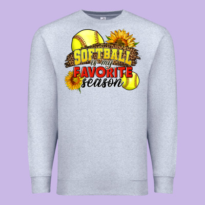 Softball Is My Favorite Season Premium Sweatshirt Designed By Lillyallendesigns