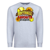 Heather Grey Softball Is My Favorite Season Premium Sweatshirt - LillyAllenDesigns