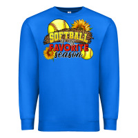 True Royal Softball Is My Favorite Season Premium Sweatshirt - LillyAllenDesigns
