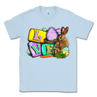 Dusty Blue Love Easter Day Classic Tee - CowGirlArtShop