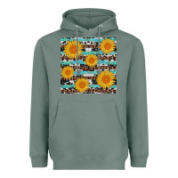 Sage sunflower western seamless Heavyweight Hoodie - AdoDesignShop