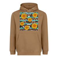 Toasted Coconut sunflower western seamless Heavyweight Hoodie - AdoDesignShop