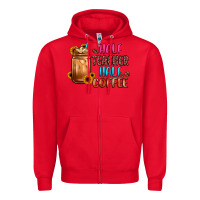 Red half teacher half coffee Zipper Hoodie - JahusDesignShop