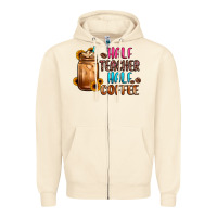 Sandshell half teacher half coffee Zipper Hoodie - JahusDesignShop