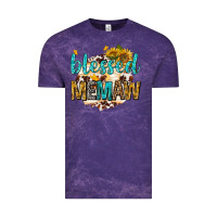 Cloud Purple blessed memaw with sunflowers Vintage Tee - texasbilliewilder