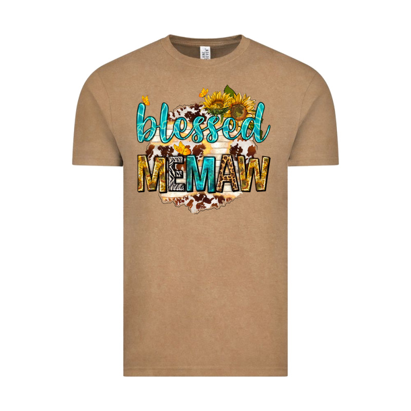 Blessed Memaw With Sunflowers Vintage Tee by texasbilliewilder | Teevron
