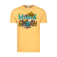 Vintage Mustard blessed memaw with sunflowers Vintage Tee - texasbilliewilder