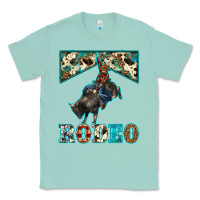 Seafoam western rodeo bullfighter Classic Tee - BarkalooDesign