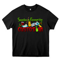 Black Santa's Favorite Custodian Heavy Core Tee - LillyAllenDesigns