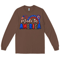 Chestnut Made in America 4th of july Long Sleeve Tee - CowGirlArtShop