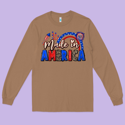 Made In America 4th Of July Long Sleeve Tee Designed By Cowgirlartshop