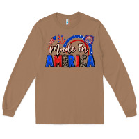 Toasted Coconut Made in America 4th of july Long Sleeve Tee - CowGirlArtShop