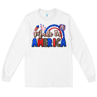 White Made in America 4th of july Long Sleeve Tee - CowGirlArtShop
