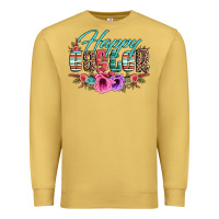 Antique Gold happy easter western floral serape leopard Premium Sweatshirt - Jasminsmagicworld