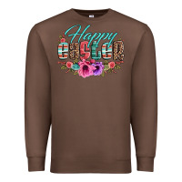 Chestnut happy easter western floral serape leopard Premium Sweatshirt - Jasminsmagicworld