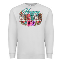 Dove Grey happy easter western floral serape leopard Premium Sweatshirt - Jasminsmagicworld