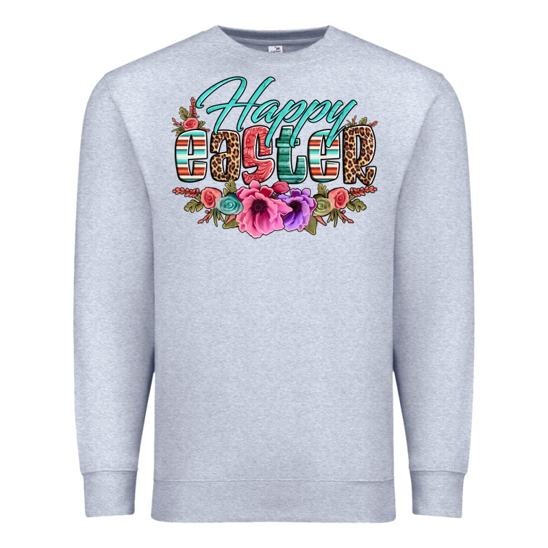 Happy Easter Western Floral Serape Leopard Premium Sweatshirt by Jasminsmagicworld | Teevron