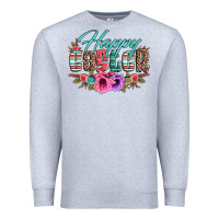 Heather Grey happy easter western floral serape leopard Premium Sweatshirt - Jasminsmagicworld