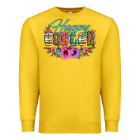 Lemon happy easter western floral serape leopard Premium Sweatshirt - Jasminsmagicworld