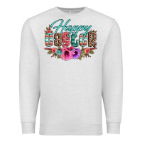 Oatmeal Heather happy easter western floral serape leopard Premium Sweatshirt - Jasminsmagicworld
