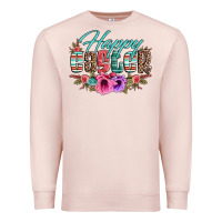Pale Pink happy easter western floral serape leopard Premium Sweatshirt - Jasminsmagicworld