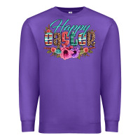 Purple happy easter western floral serape leopard Premium Sweatshirt - Jasminsmagicworld