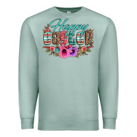 Seafoam happy easter western floral serape leopard Premium Sweatshirt - Jasminsmagicworld