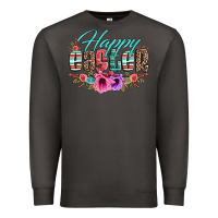 Smoke happy easter western floral serape leopard Premium Sweatshirt - Jasminsmagicworld