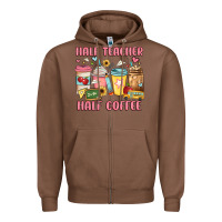 Chestnut half teacher half coffee Zipper Hoodie - JahusDesignShop
