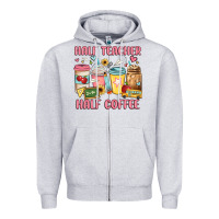 Heather Grey half teacher half coffee Zipper Hoodie - JahusDesignShop