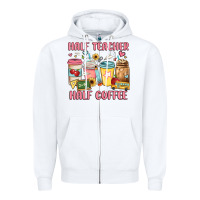 White half teacher half coffee Zipper Hoodie - JahusDesignShop