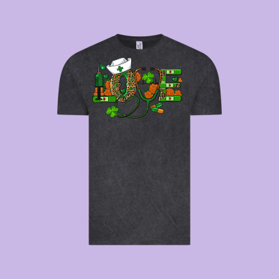 Vintage Tee st patricks day love nurse