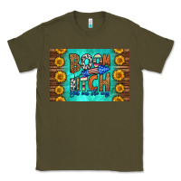 Army Green boom bitch get out the way skinny metal can holder Classic Tee - HRA Design Shop