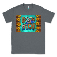 Charcoal Heather boom bitch get out the way skinny metal can holder Classic Tee - HRA Design Shop