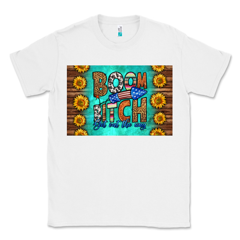 Boom Bitch Get Out The Way Skinny Metal Can Holder Classic Tee by HRA Design Shop | Teevron