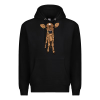 Black baby cow Premium Hoodie - NancyCooperArtShop