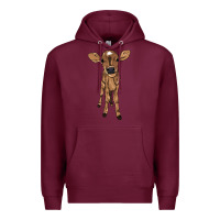 Burgundy baby cow Premium Hoodie - NancyCooperArtShop