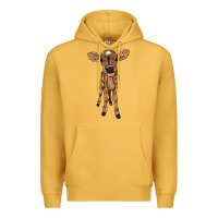 Mustard baby cow Premium Hoodie - NancyCooperArtShop