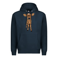 Navy baby cow Premium Hoodie - NancyCooperArtShop