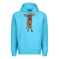 Ocean Blue baby cow Premium Hoodie - NancyCooperArtShop